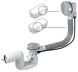 Vidage pour baignoire à câble diam. 48 mm, EQUATION