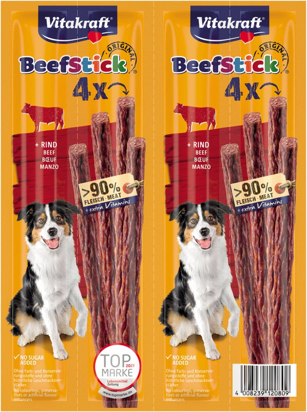 Lot de 4 friandises pour chien VITAKRAFT Beef-Stick boeuf