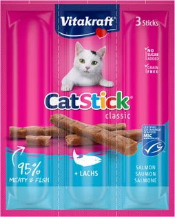 Lot de 3 friandises pour chat VITAKRAFT Stick mini saumon