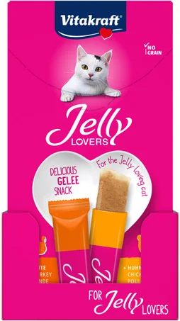 Lot de 6 friandises pour chat VITAKRAFT Jelly Lovers poulet, 15 g