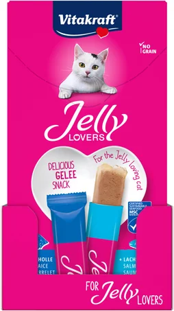 Lot de 6 friandises pour chat VITAKRAFT Jelly Lovers poisson, 15 g