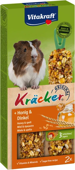 Lot de 2 friandises cochon d’inde kracker miel epeautre VITAKRAFT