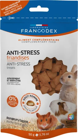 Friandise pour rongeur/lapin, anti-stress, mélisse/tryptophane, 50 g