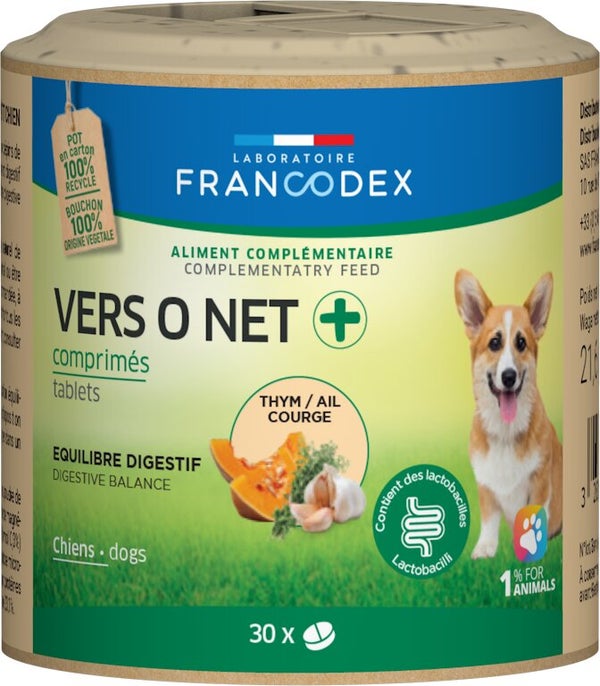 Complement alimentaire chien vers o net + 30 comprimes