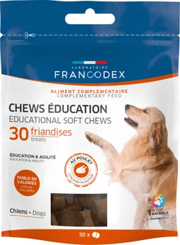 Friandise chien chews education sans colorant ni sucre ajoute 30pc