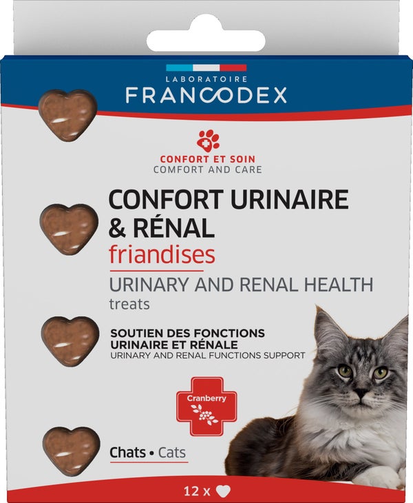 Friandise chat confort urinaire-rénal cranberry 12 pièces