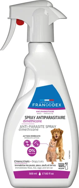 Antiparasitaire chien/chat dimethicone spray 500 ml