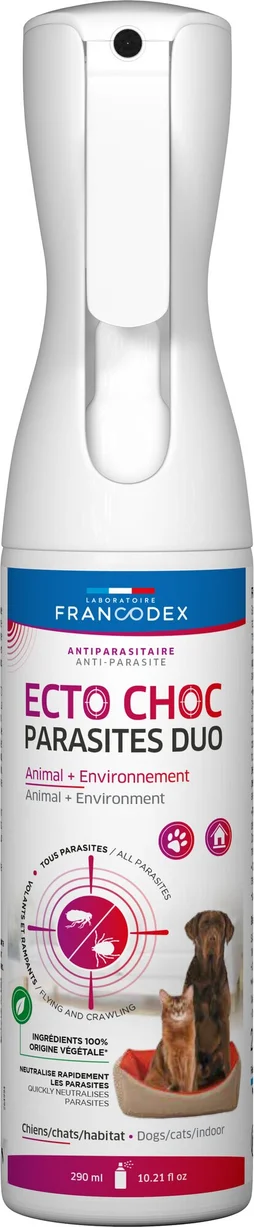 Antiparasitaire chien/chat/habitat ectochoc brumisateur 290ml