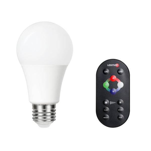 Ampoule led standard E27 5,9 W=60 W 806 lm rgbw depolie 3000K tout en 1 LEXMAN