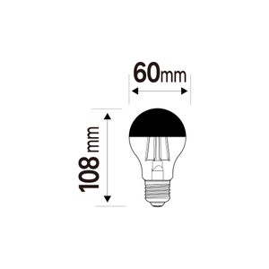 Ampoule led standard déco LEXMAN E27 40 W 470 lumens 360 d 2700 k argente