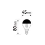 Ampoule led spherique LEXMAN E14 2,2 W=25 W 250 lm 2700 k argent 