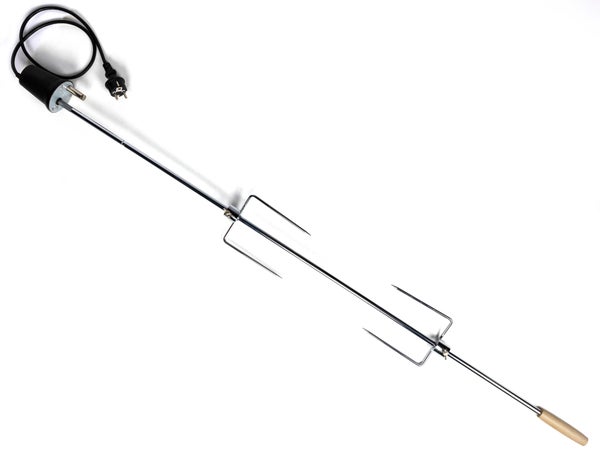 Kit tournebroche pour barbecue TITAN ROTISSOIRE PRO broche 127 cm longueur utile env 106 cm  moteur électrique
