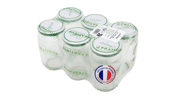 Pack de 6 pots de miel 390ml couvercle to diam.63mm Le Pratique