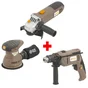 Lot de 3 outils Perceuse à percussion 500 w + meuleuse 115 mm 500 w + ponceuse orbitale 125 mm 240 w