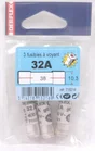Lot De 3 Fusibles Céramique 32 A, 10.3 X 38 Mm