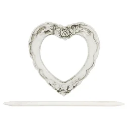 Embrasse broche coeur, blanc