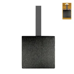 Embrasse Aimantée Carrée, Noir Satin