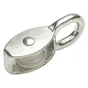 Lot De 2 Poulies À Oeil Fixe Acier Nickelé, Standers, Diam.15 X L.45 X L.15 Mm
