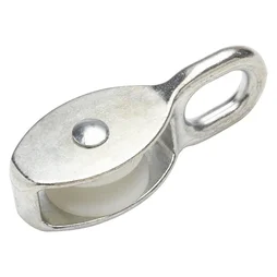 Poulie À Oeil Fixe Zamak Nickelé, Standers, Diam.25 X L.55 X L.25 Mm