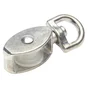 Lot De 2 Poulies À Oeil Pivot Acier Nickelé, Standers, Diam.15 X L.50 X L.15 Mm