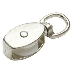 Poulie À Oeil Pivot Zamak Nickelé, Standers, Diam.30 X L.86 X L.40 Mm