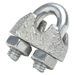 Lot de 2 serre-câbles en acier zingué, STANDERS, 4 mm