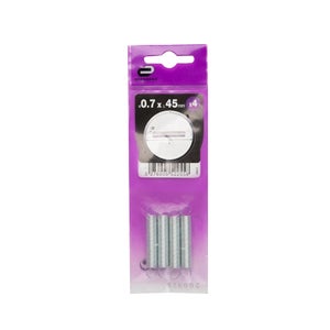 Lot De 4 Ressorts De Traction Acier, Standers, Diam.5.5 Mm, L.45 X Ep.0.7 Mm