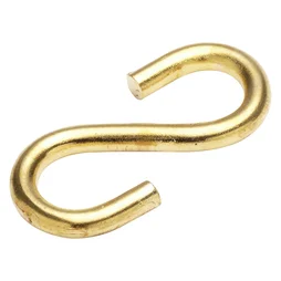 Lot De 4 Esses Égales Ouvertes Acier Laitonné Standers, L.30 X L.15.5 X Ep.3 Mm