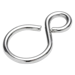 Lot De 4 Esses Inégales Ouvertes Laiton Chromé Standers, L.25.5 X L.9.5 X Ep.2Mm
