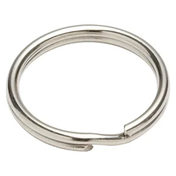 Lot De 4 Anneaux Brisés Acier Nickelé Standers, L.25.6 X L.25.6 X Ep.1.8 Mm