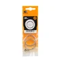 Lot De 2 Anneaux Acier Nickelé Standers, L.34.6 X L.34.6 X Ep.2.3 Mm