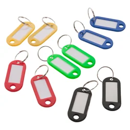 Lot de 10 porte-étiquettes en plastique, STANDERS, L.50 x l.23 mm différents coloris