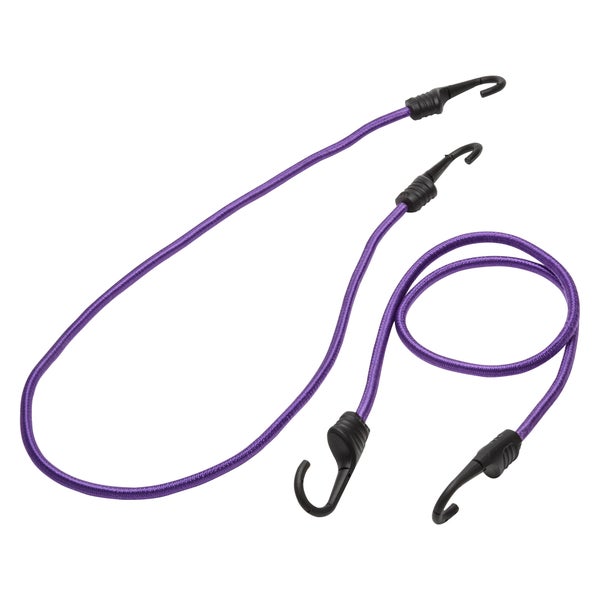 Sandow + crochets plastique diamètre 9mm 100cm 15kg violet, STANDERS lot de 2