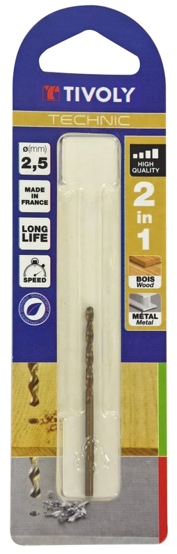 Foret Technic Multimatériau, Diam.2.5 Mm Tivoly 10804420250