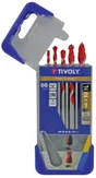 Coffret De 6 Forets Technic Multimatériau, Diam.2 À 8 Mm Tivoly 10.91307