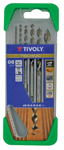 Lot De 5 Forets Technic Bois, Diam.3 À 8 Mm Tivoly 10863970016