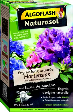 Engrais naturel hortensia ALGOFLASH NATURASOL 800 g