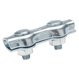 Lot De 2 Serre-Câbles Acier Zingué, Standers, Diam.2 X L.35 X L.13 Mm