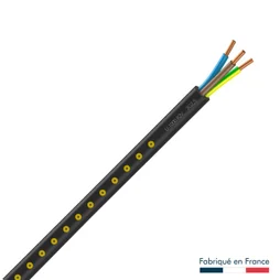 Câble électrique 3G 2.5 mm² U1000R2V, L.50 m noir