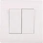 Double Interrupteur Va-Et-Vient Complet Basic, Blanc