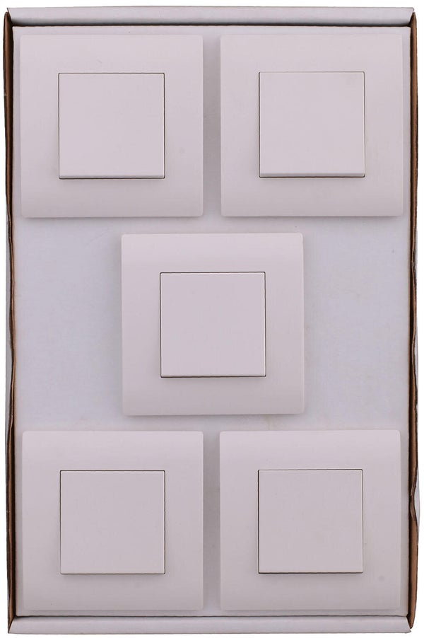 Lot De 5 Interrupteurs Va-Et-Vient Complet Basic, Blanc