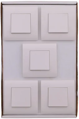 Lot De 5 Interrupteurs Va-Et-Vient Complet Basic, Blanc