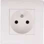 Prise avec terre Chantier, blanc