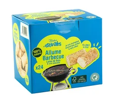Boite de 24 allume barbecue, laine de bois et cire naturelle