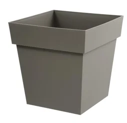 Pot Plastique Eda L.39 X L.39 X H.39 Cm Taupe