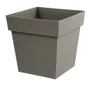 Pot Plastique Eda L.39 X L.39 X H.39 Cm Taupe