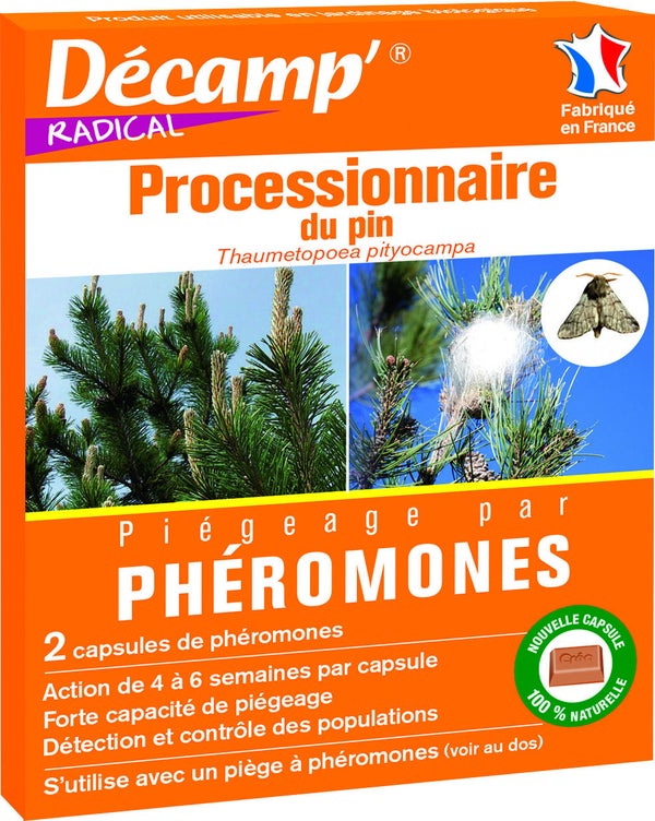 Lot de 2 capsules phéromones chenille processionnaire pin DECAMP'