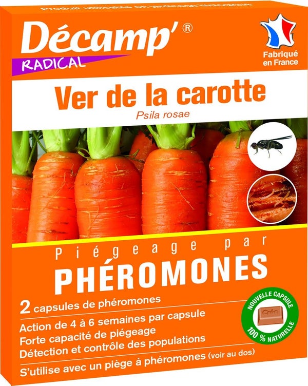 Lot de 2 capsules phéromones anti-ver de la carotte DECAMP'