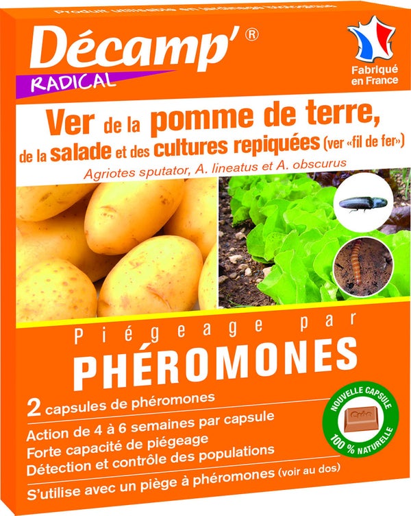 Lot de 2 pièges par phéromones anti-ver de pomme de terre/salade/culture repiquée DECAMP'