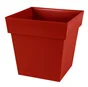 Pot Plastique Toscane, L.39 X L.39 X H.39 Cm, Rouge Rubis